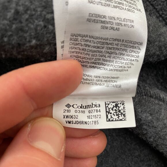 Columbia Campfire Fleece Jacket Mens XL Gray Purple 1/4 Snap Button Outdoor Hike - Picture 8 of 14